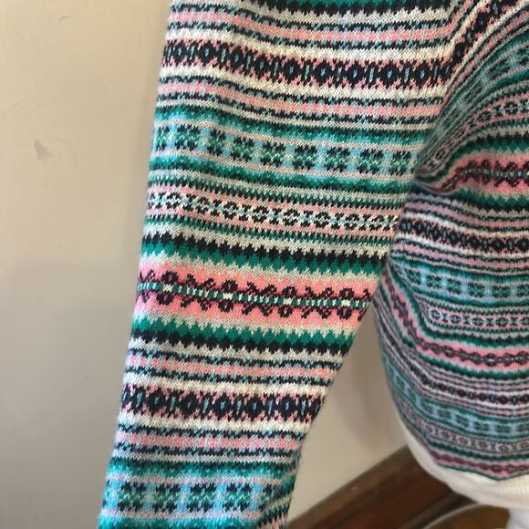 Talbots multicolored fair isle long sleeve sweater Size L EUC - Picture 3 of 8